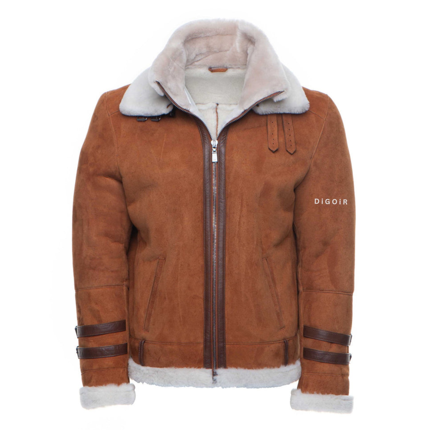 suede jas met bont