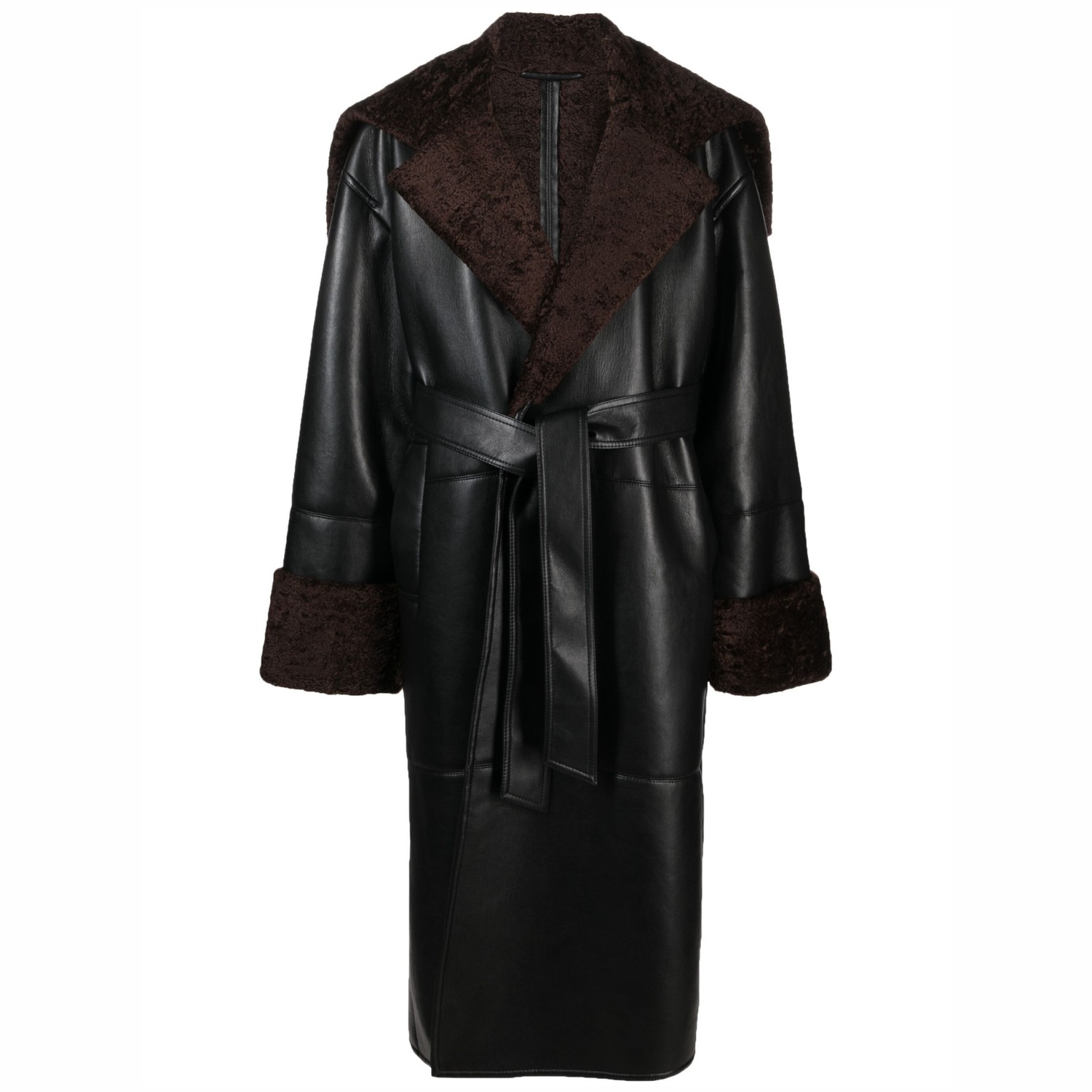 leren zwart trenchcoat
